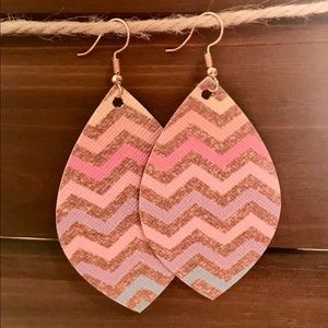Easter inspired leather earrings